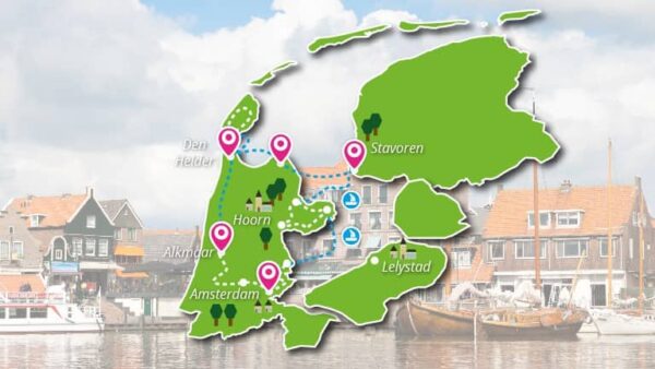 8 dagen Fiets- en boottour Noord-Holland en Friesland